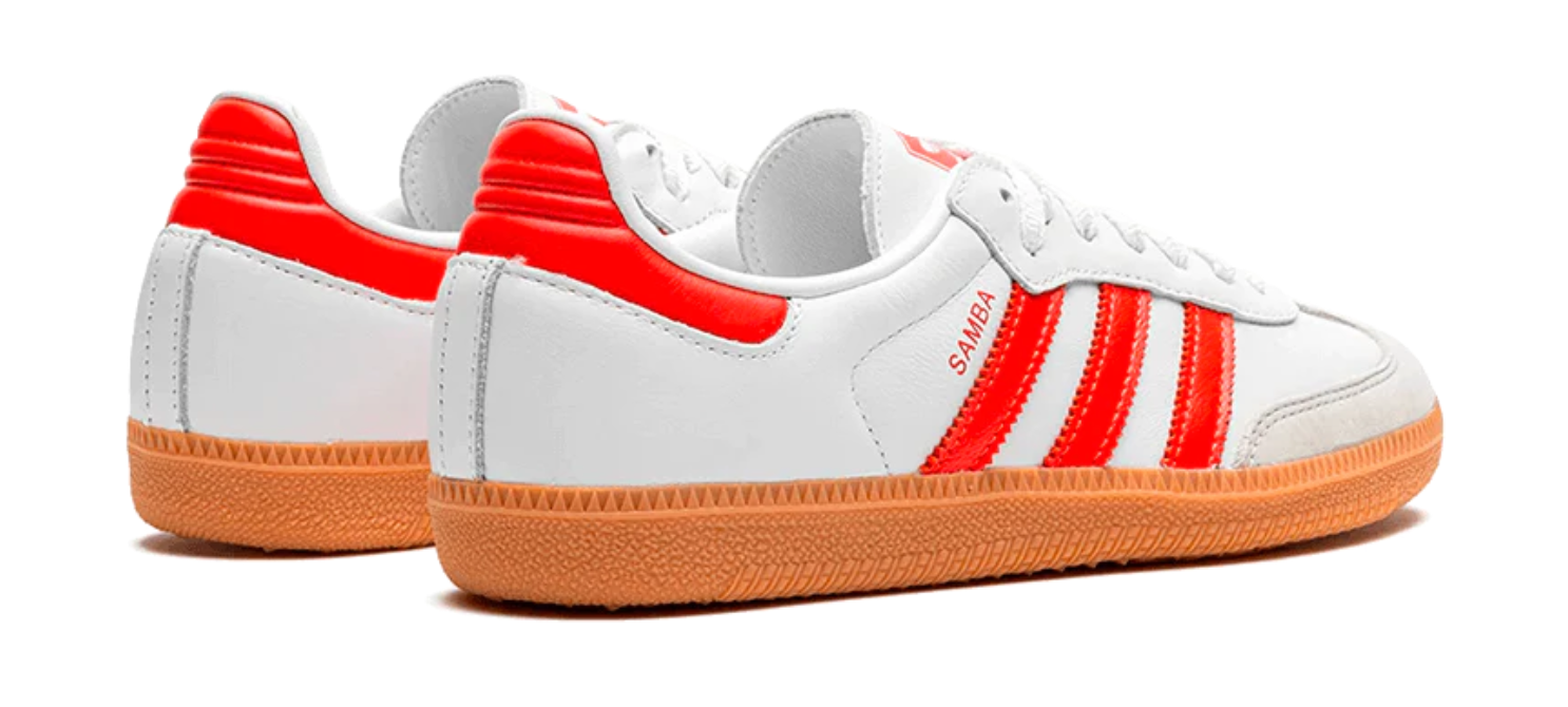 Adidas Samba White Solar Red Gum
