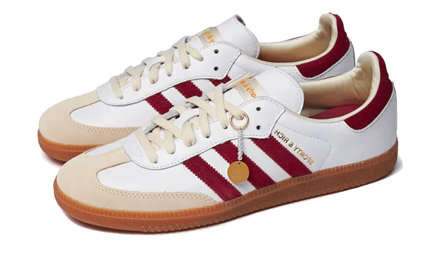 Adidas Samba x Sporty & Rich White Burgundy