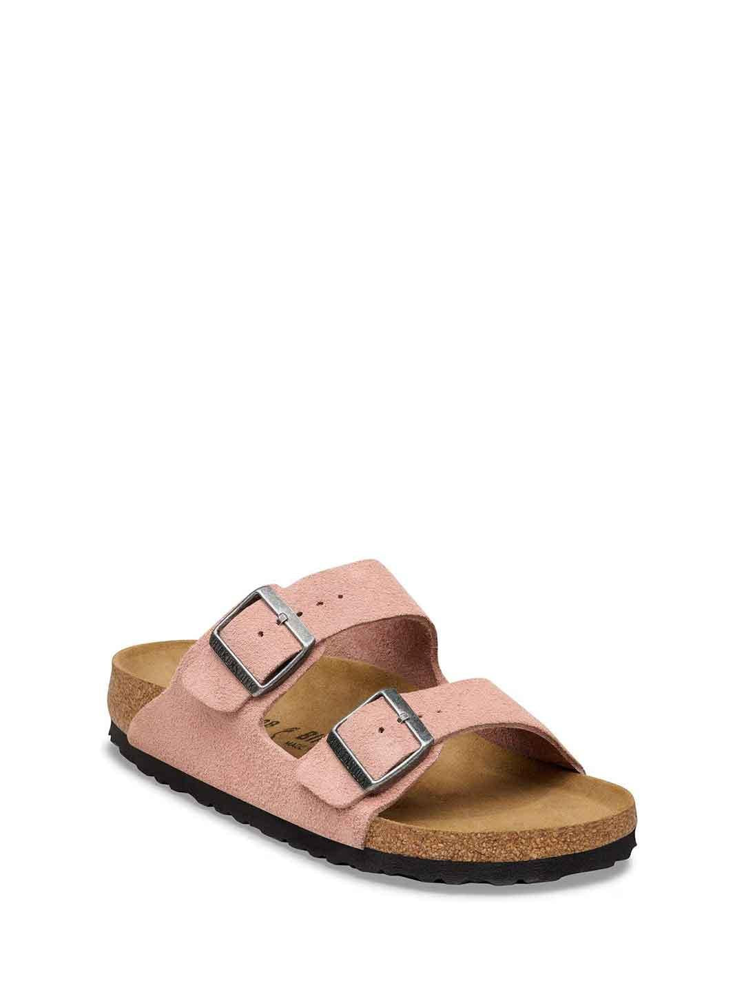 Birkenstock Arizona sandali rosa in Nabuk