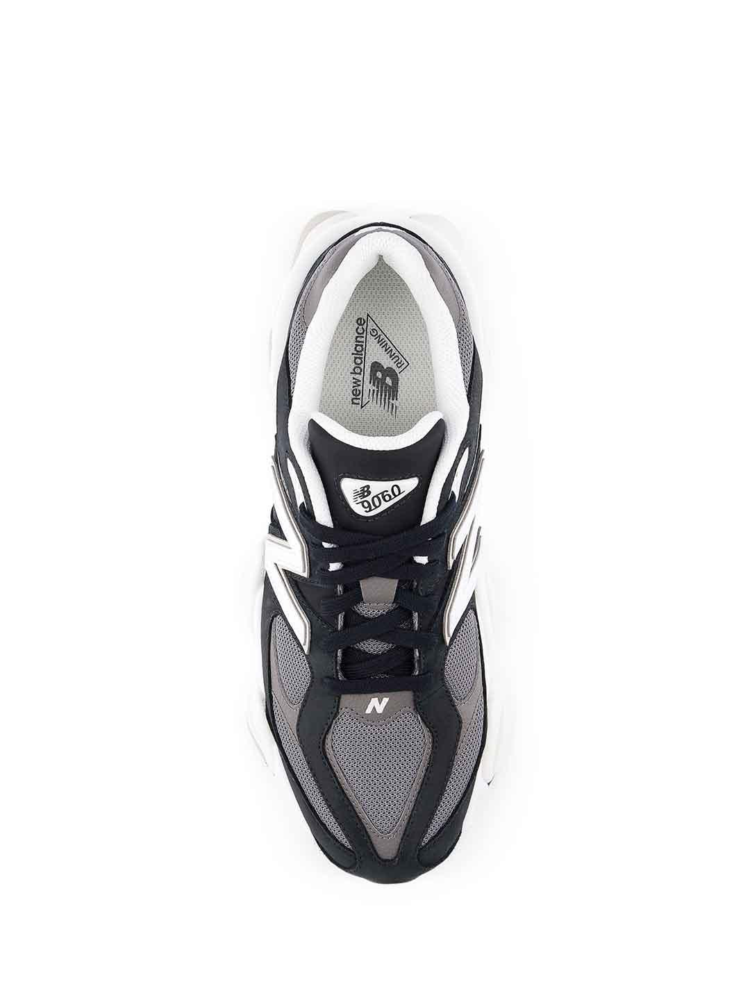 New Balance 9060 sneakers nero con logo bianco