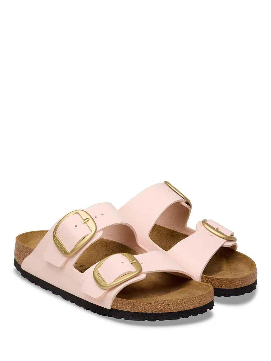 Birkenstock Arizona Big Buckle sandali rosa con fibbia oro
