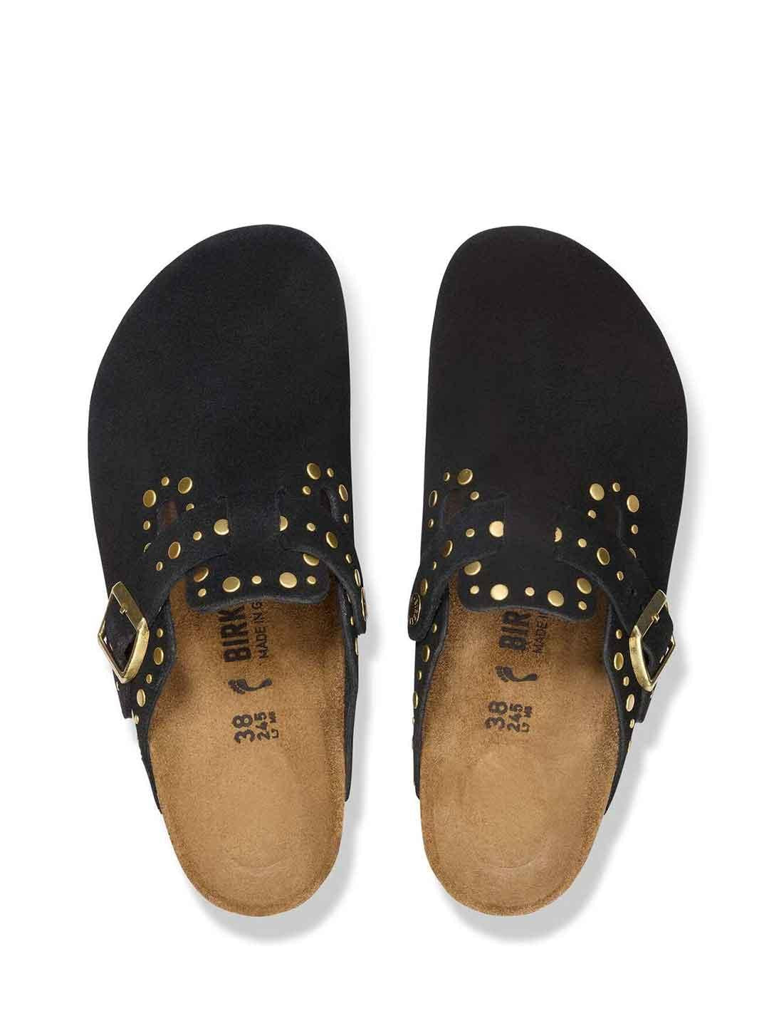 Birkenstock Boston Rivets sabot nero con borchie