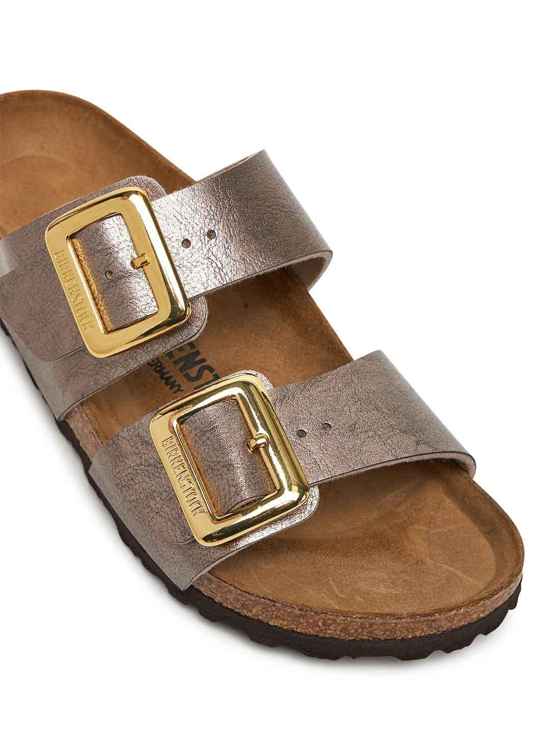 Birkenstock Sydney Cushion Buckle sandali bronzo