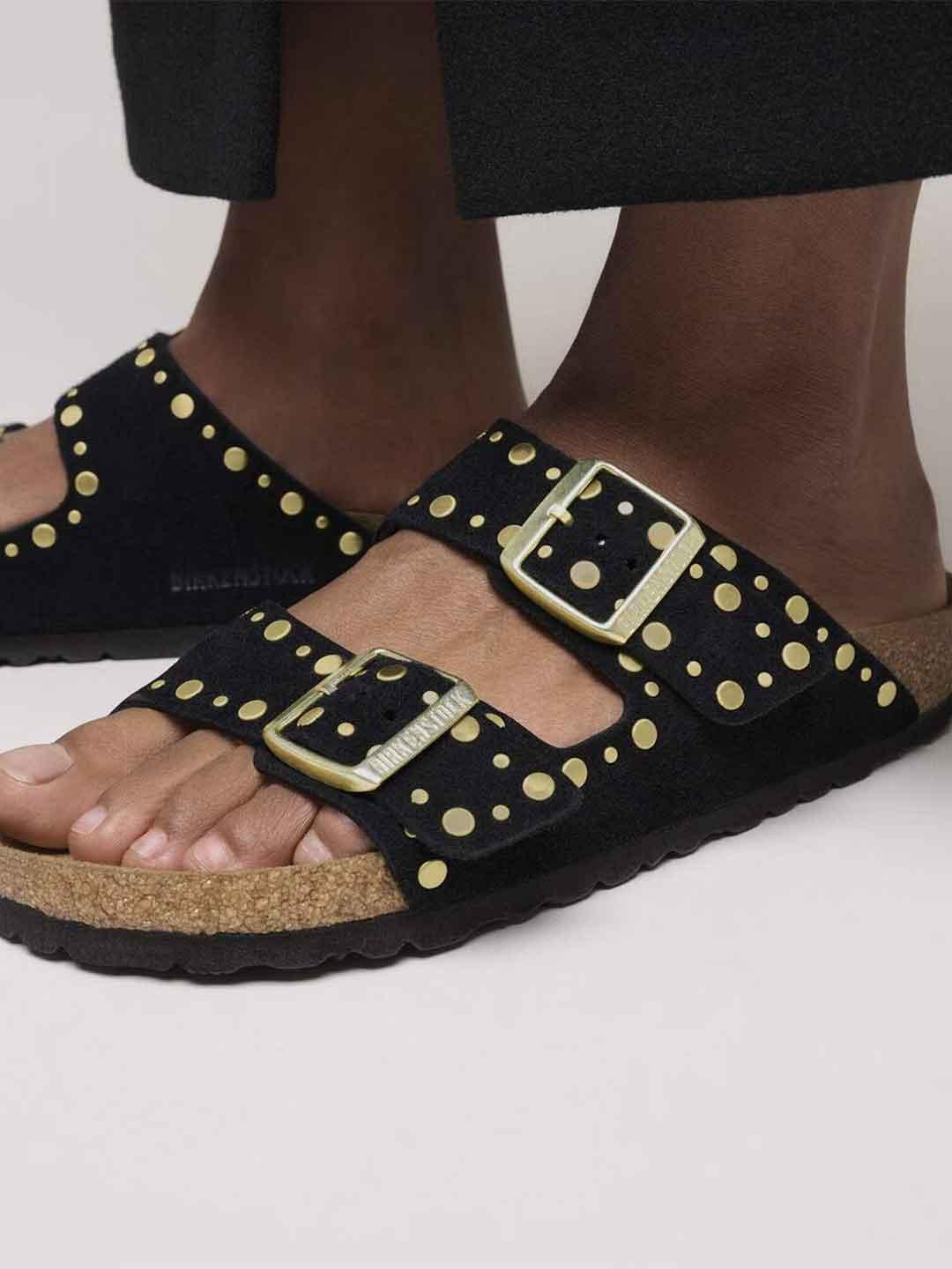 Birkenstock Arizona Rivet sandali nero con borchie