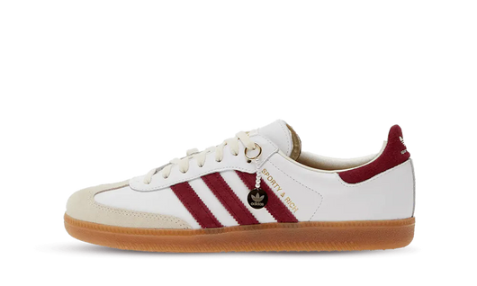 Adidas Samba x Sporty & Rich White Burgundy