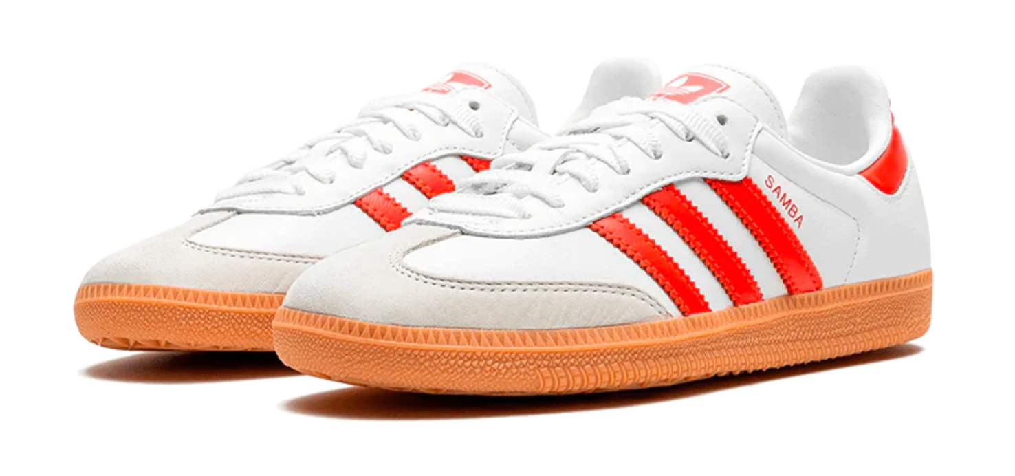 Adidas Samba White Solar Red Gum