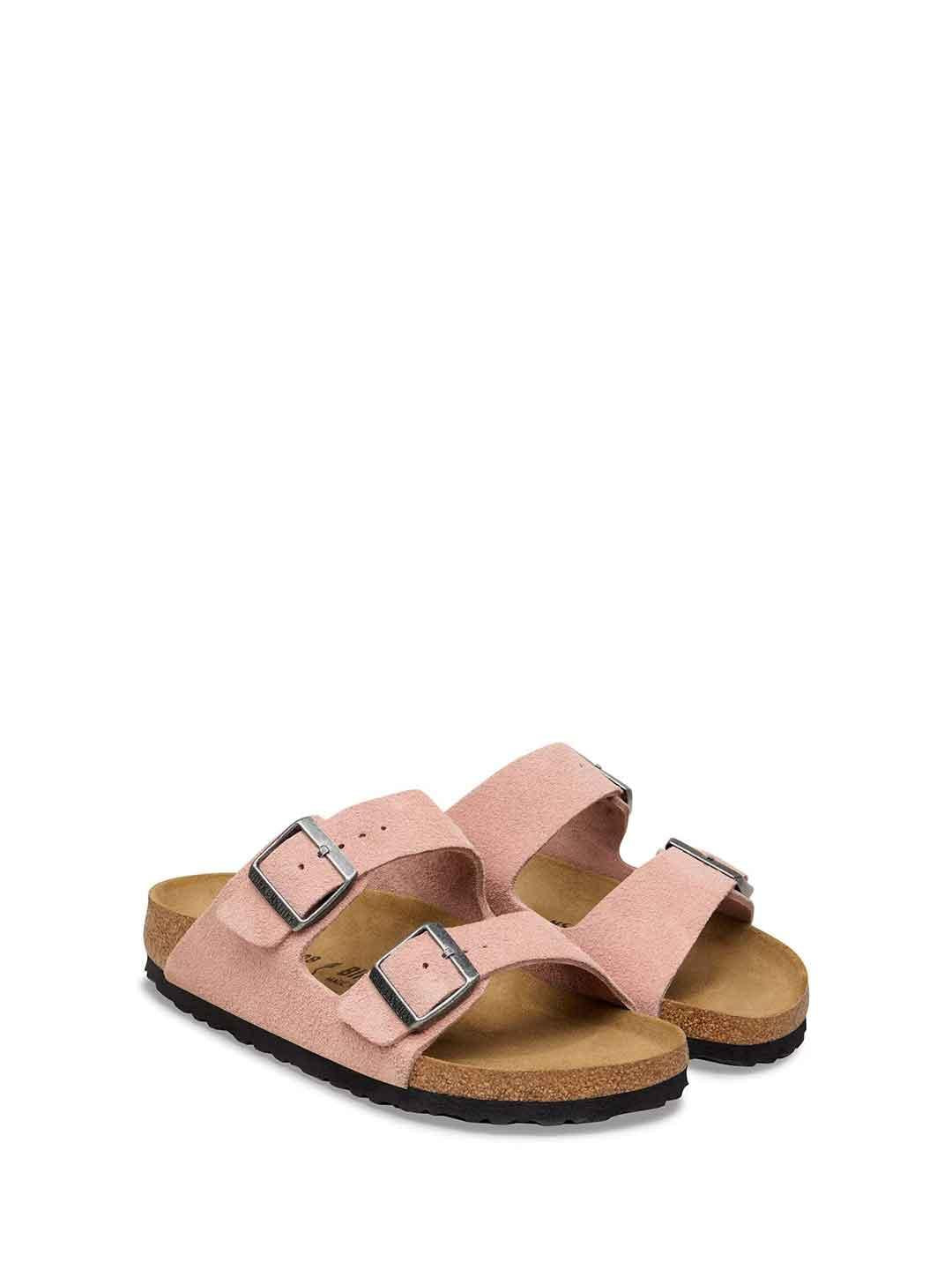 Birkenstock Arizona sandali rosa in Nabuk