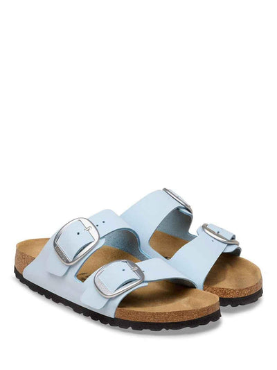Birkenstock Arizona Big Buckle sandali azzurro con fibbia argento