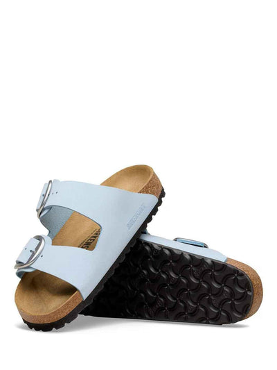 Birkenstock Arizona Big Buckle sandali azzurro con fibbia argento