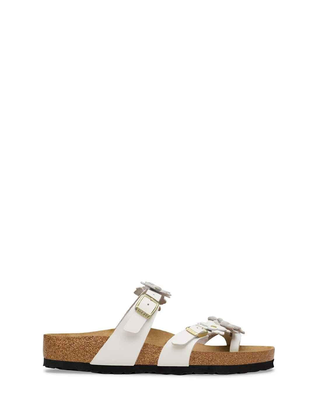 Birkenstock Mayari Flower sandali bianco con fiori