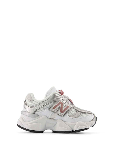 New Balance 9060 sneakers kids bianco con logo rosa 20-27,5
