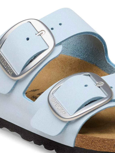 Birkenstock Arizona Big Buckle sandali azzurro con fibbia argento