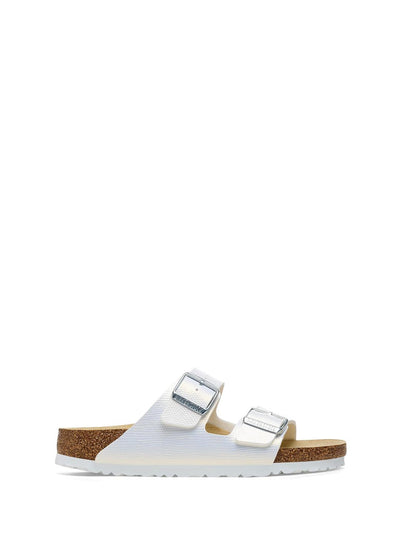 Birkenstock Arizona BS Shiny Lizard sandali bianco