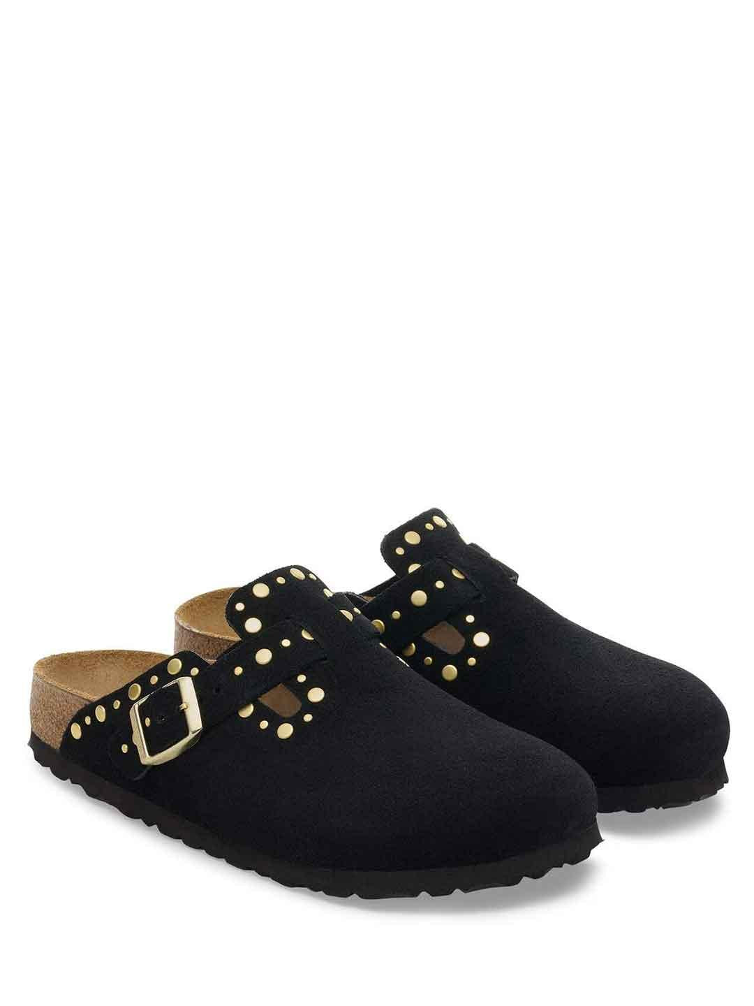 Birkenstock Boston Rivets sabot nero con borchie