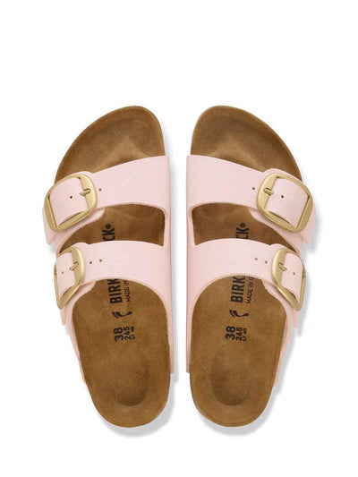 Birkenstock Arizona Big Buckle sandali rosa con fibbia oro
