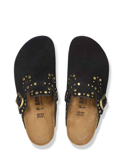 Birkenstock Boston Rivets sabot nero con borchie