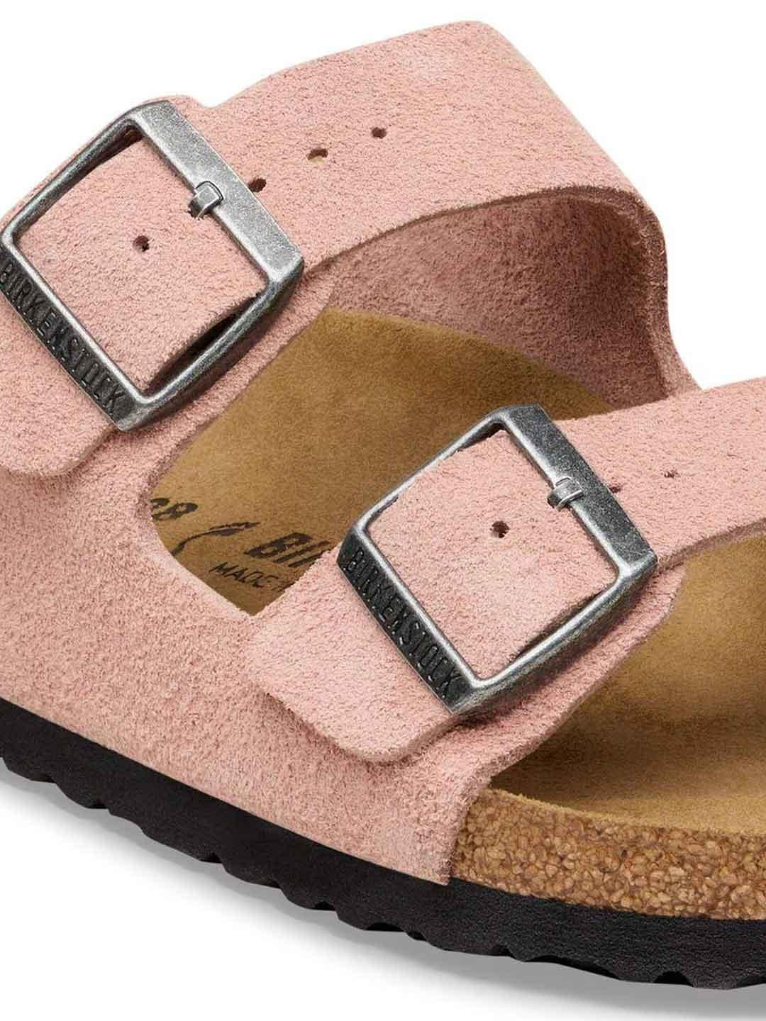 Birkenstock Arizona sandali rosa in Nabuk