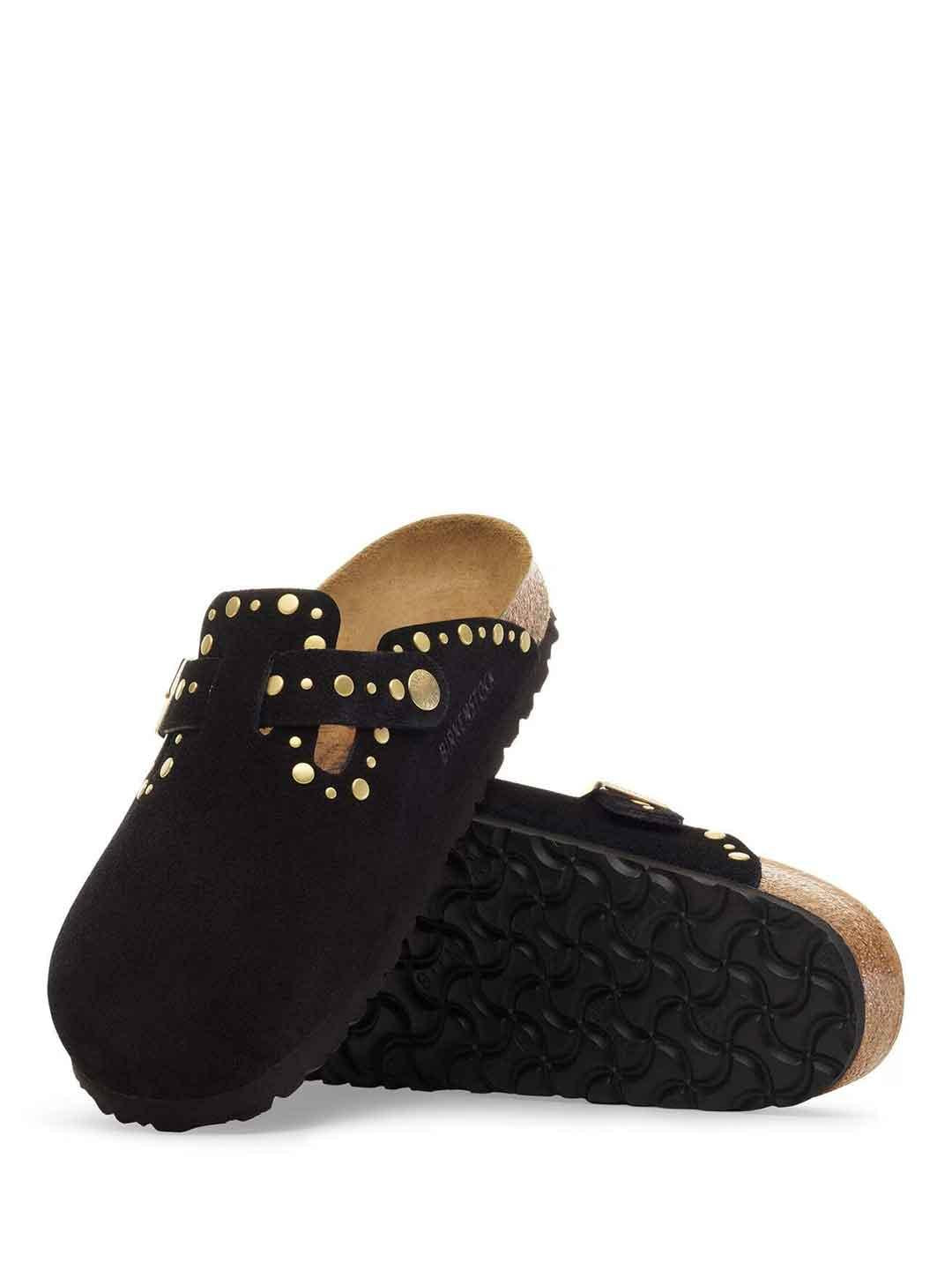 Birkenstock Boston Rivets sabot nero con borchie