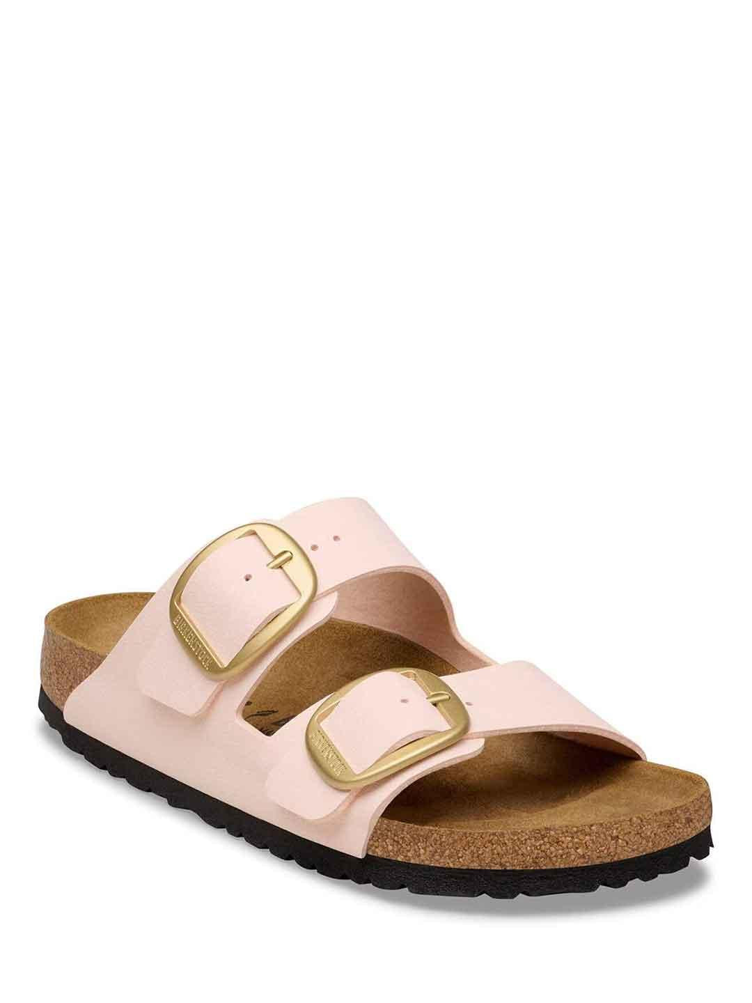 Birkenstock Arizona Big Buckle sandali rosa con fibbia oro