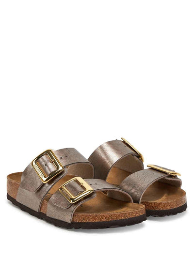 Birkenstock Sydney Cushion Buckle sandali bronzo