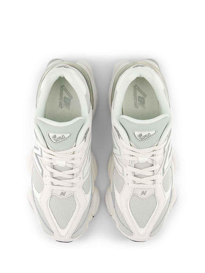 New Balance 9060 sneakers bianco con linguetta verde